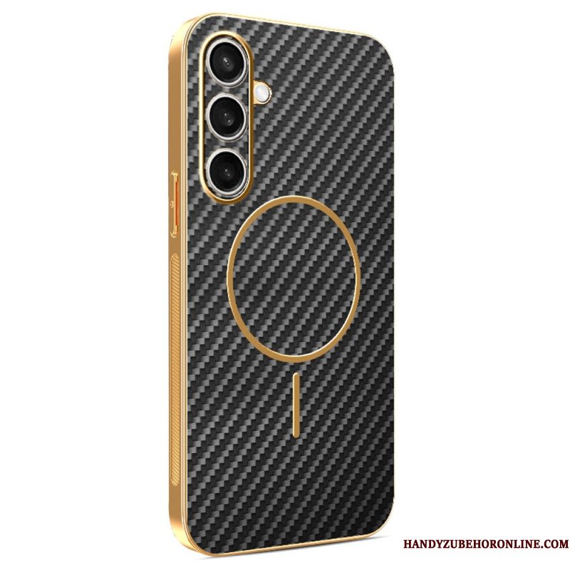 Cover Hoesje Samsung Galaxy S25 Fe Telefoonhoesje Magsafe Met Koolstofvezeldesign