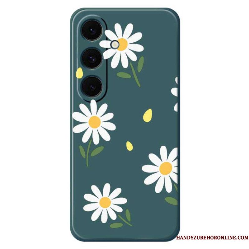 Cover Hoesje Samsung Galaxy S25 Fe Telefoonhoesje Siliconen Met Madeliefjes
