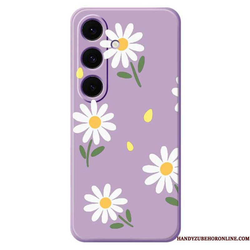 Cover Hoesje Samsung Galaxy S25 Fe Telefoonhoesje Siliconen Met Madeliefjes