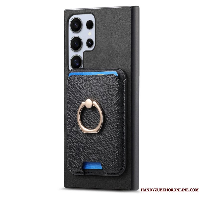 Cover Hoesje Samsung Galaxy S25 Ultra 5g Telefoonhoesje Afneembare Magnetische Kaarthouder En -standaard