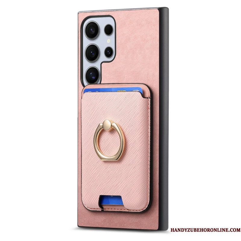 Cover Hoesje Samsung Galaxy S25 Ultra 5g Telefoonhoesje Afneembare Magnetische Kaarthouder En -standaard