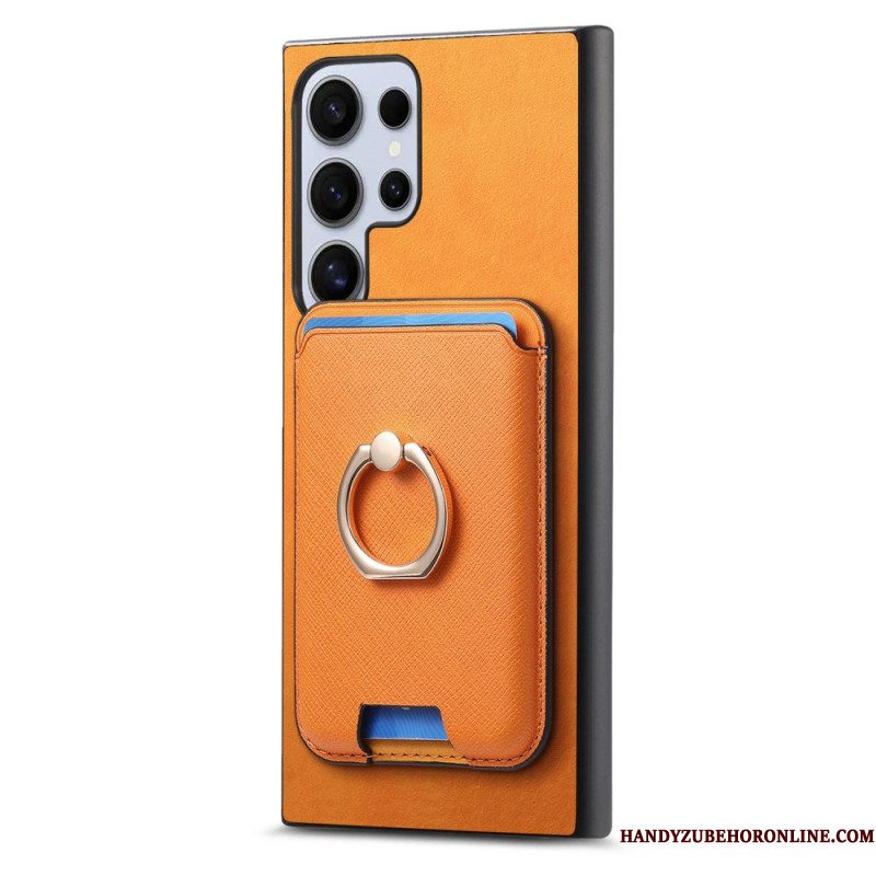 Cover Hoesje Samsung Galaxy S25 Ultra 5g Telefoonhoesje Afneembare Magnetische Kaarthouder En -standaard