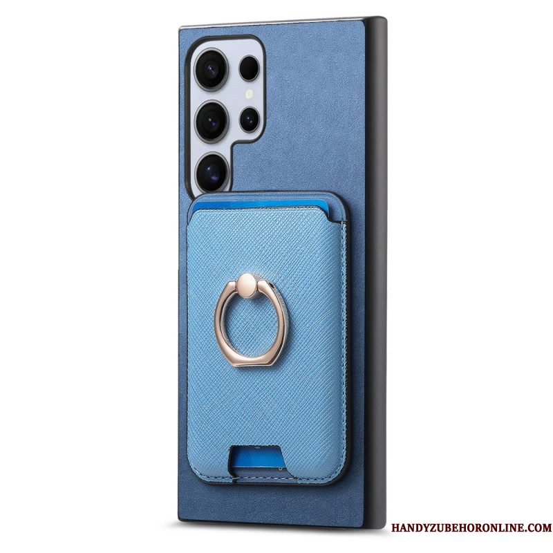 Cover Hoesje Samsung Galaxy S25 Ultra 5g Telefoonhoesje Afneembare Magnetische Kaarthouder En -standaard