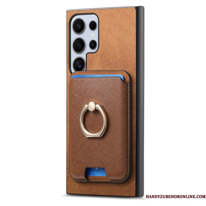 Cover Hoesje Samsung Galaxy S25 Ultra 5g Telefoonhoesje Afneembare Magnetische Kaarthouder En -standaard