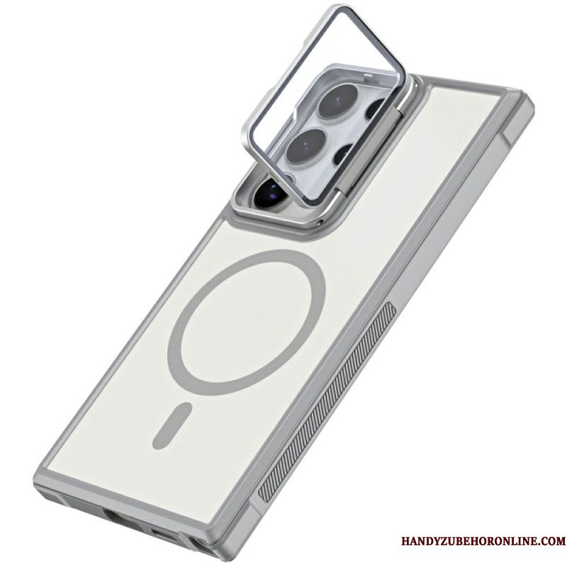Cover Hoesje Samsung Galaxy S25 Ultra 5g Telefoonhoesje Magsafe-compatibel Mat Anti-vingerafdrukontwerp Met Standaard
