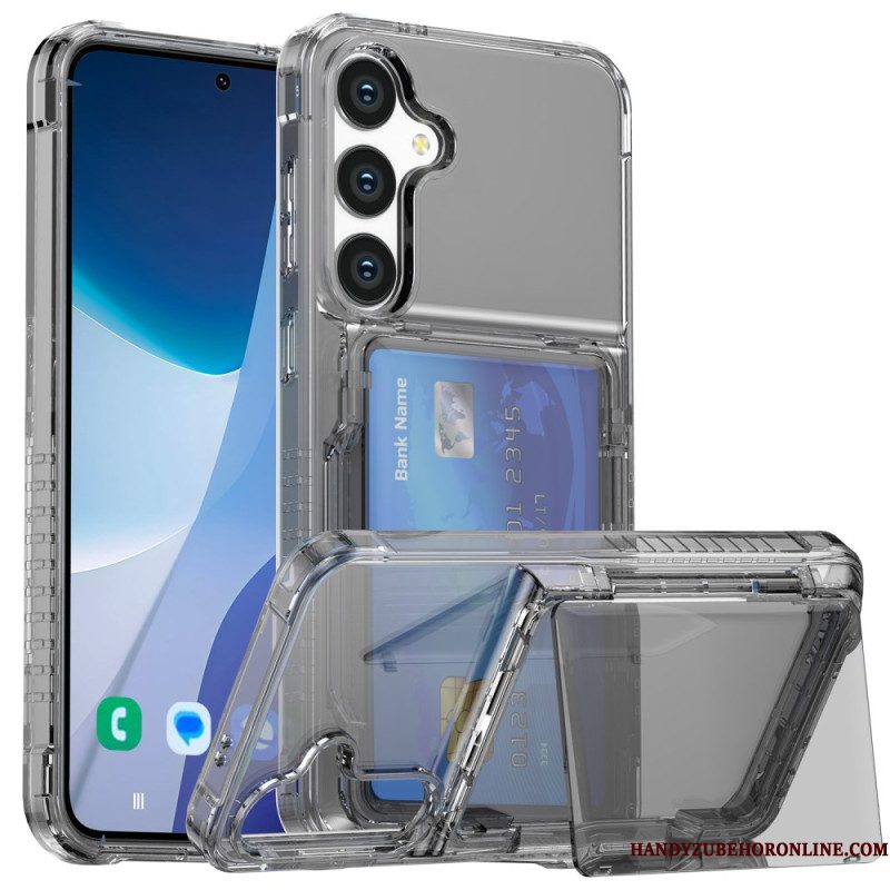 Cover Hoesje Samsung Galaxy S26 Plus Telefoonhoesje Transparante Kaarthouder En Standaard