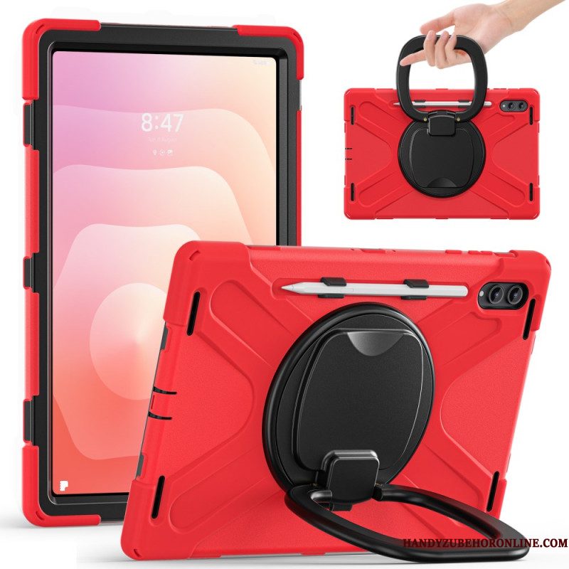 Cover Hoesje Samsung Galaxy Tab S11 Ultra Telefoonhoesje Drievoudige Bescherming Met Draaibare Handgreep
