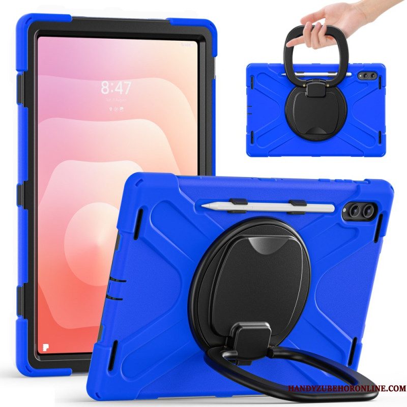 Cover Hoesje Samsung Galaxy Tab S11 Ultra Telefoonhoesje Drievoudige Bescherming Met Draaibare Handgreep