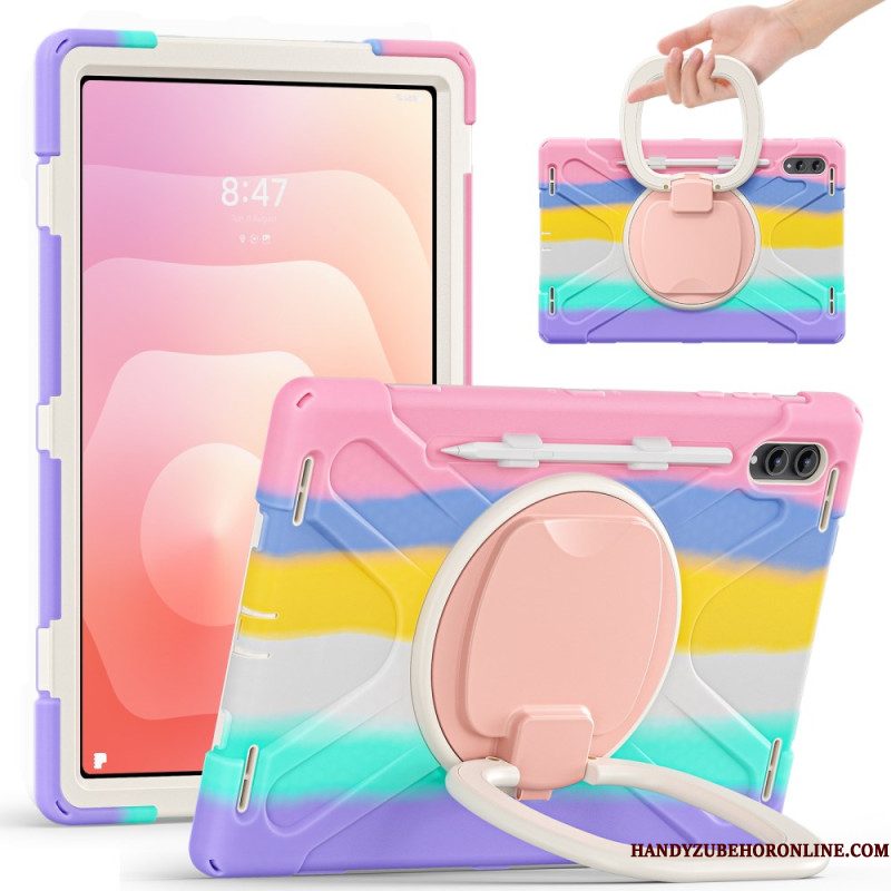 Cover Hoesje Samsung Galaxy Tab S11 Ultra Telefoonhoesje Drievoudige Bescherming Met Draaibare Handgreep