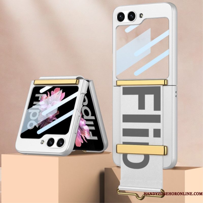 Cover Hoesje Samsung Galaxy Z Flip 7 Fe Telefoonhoesje Bandje & Achterkant Schermbeschermer Gkk