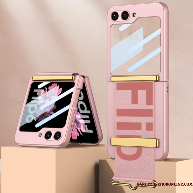 Cover Hoesje Samsung Galaxy Z Flip 7 Fe Telefoonhoesje Bandje & Achterkant Schermbeschermer Gkk
