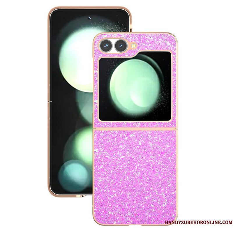 Cover Hoesje Samsung Galaxy Z Flip 7 Fe Telefoonhoesje Glitterdesign