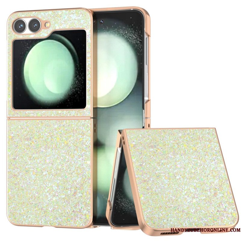 Cover Hoesje Samsung Galaxy Z Flip 7 Fe Telefoonhoesje Glitterdesign
