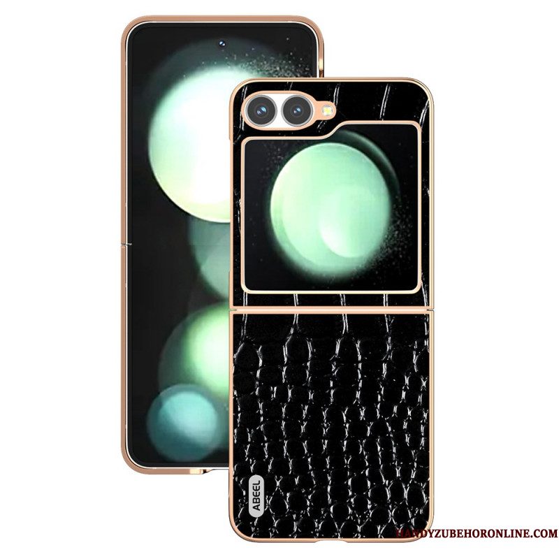 Cover Hoesje Samsung Galaxy Z Flip 7 Fe Telefoonhoesje Krokodillentextuur