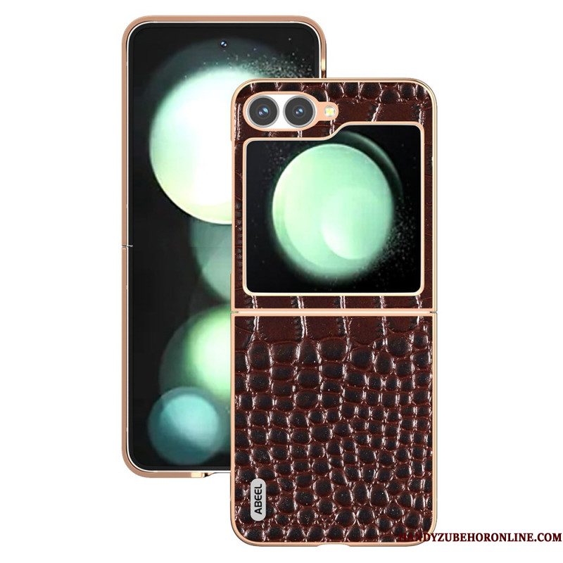 Cover Hoesje Samsung Galaxy Z Flip 7 Fe Telefoonhoesje Krokodillentextuur