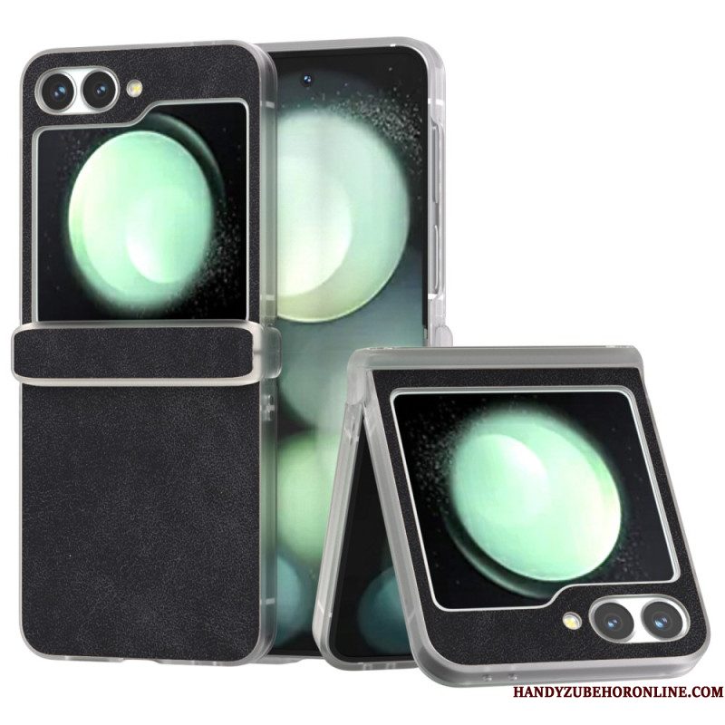 Cover Hoesje Samsung Galaxy Z Flip 7 Fe Telefoonhoesje Mat Lederlook