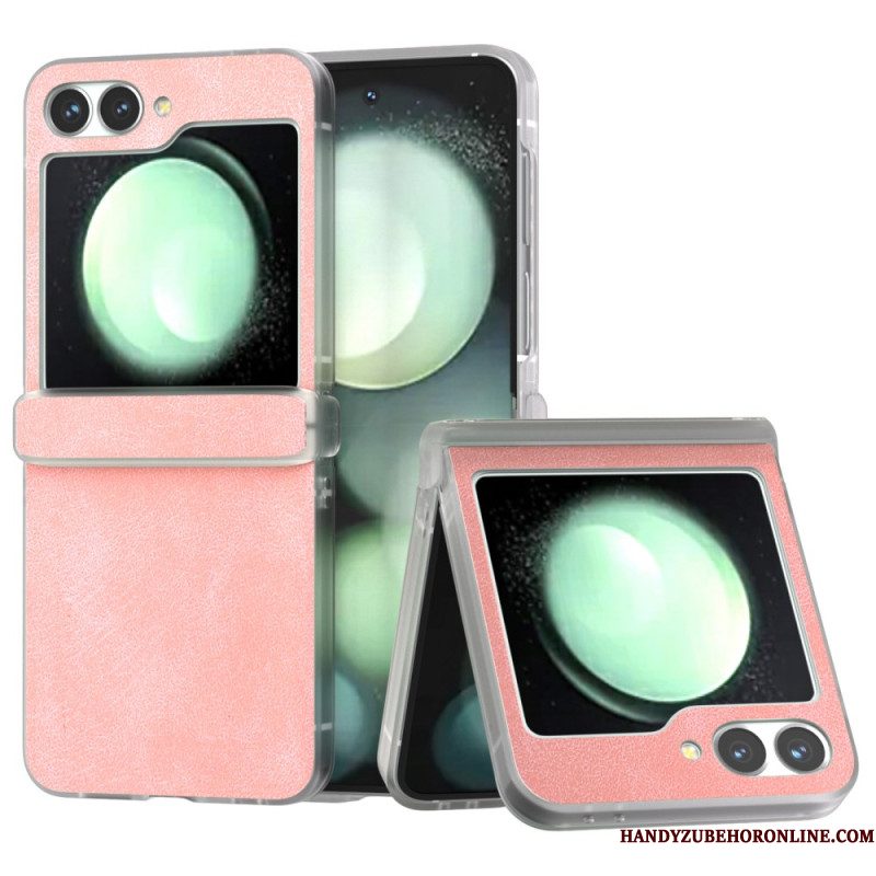 Cover Hoesje Samsung Galaxy Z Flip 7 Fe Telefoonhoesje Mat Lederlook