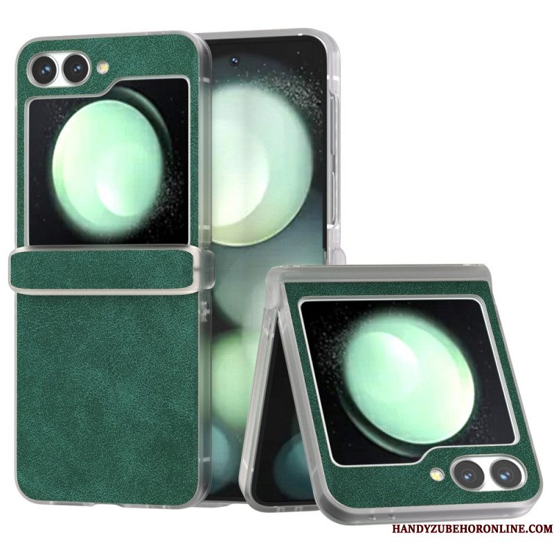 Cover Hoesje Samsung Galaxy Z Flip 7 Fe Telefoonhoesje Mat Lederlook