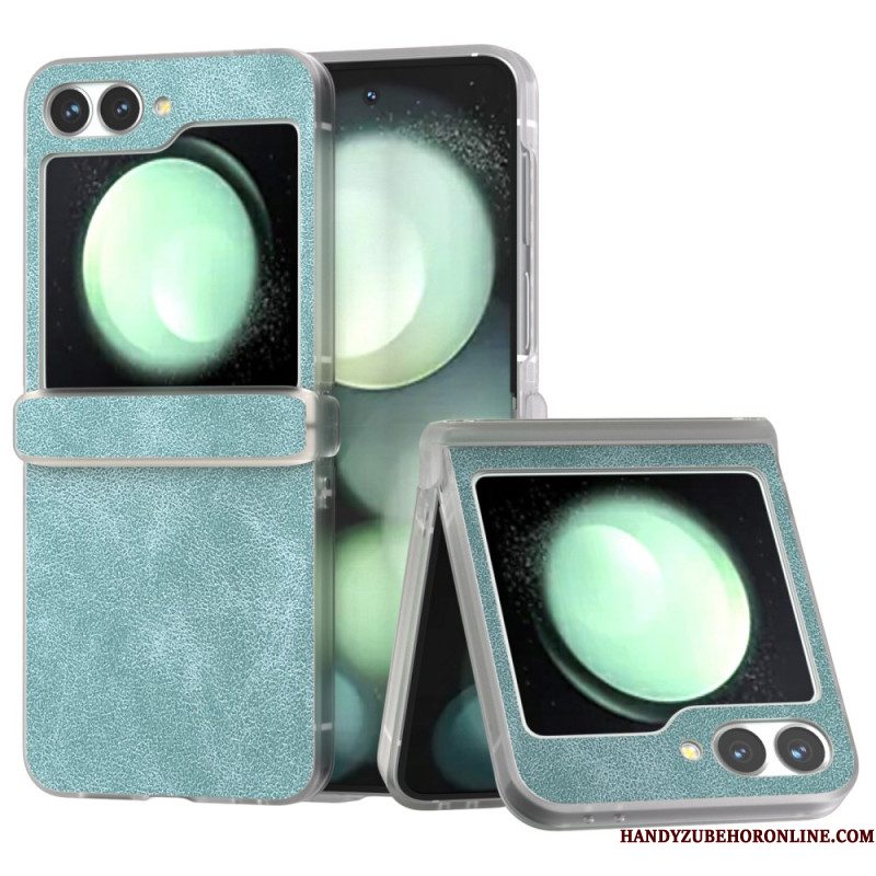 Cover Hoesje Samsung Galaxy Z Flip 7 Fe Telefoonhoesje Mat Lederlook