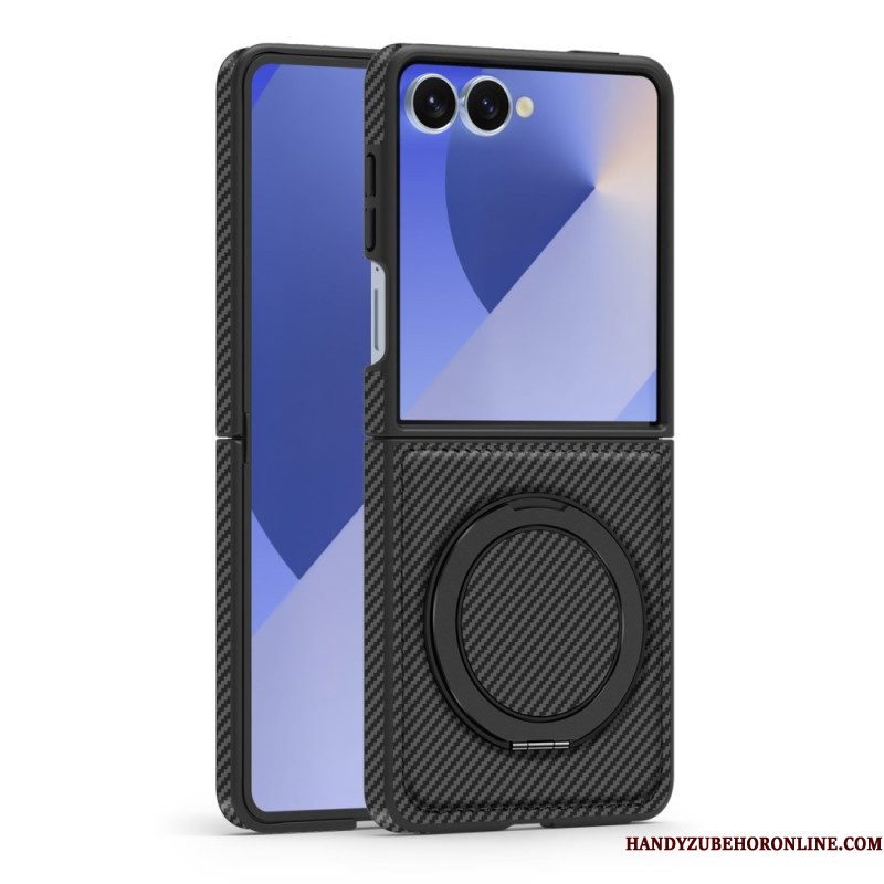 Cover Hoesje Samsung Galaxy Z Flip 7 Telefoonhoesje Magnetische Koolstofvezel
