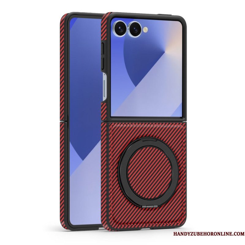 Cover Hoesje Samsung Galaxy Z Flip 7 Telefoonhoesje Magnetische Koolstofvezel