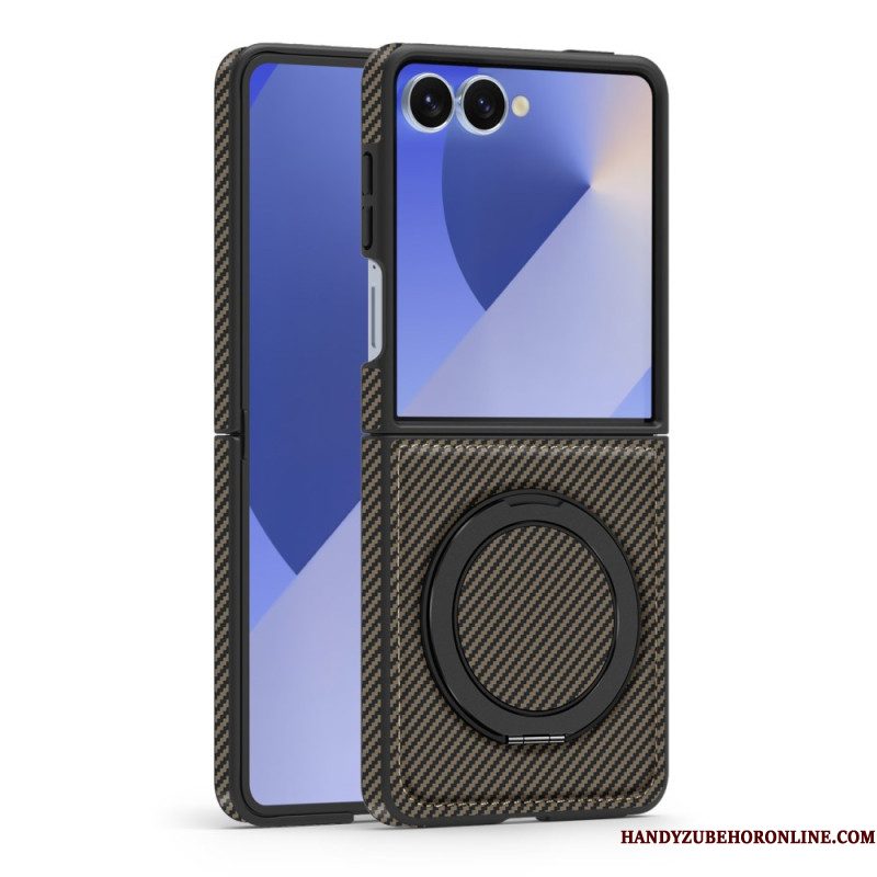 Cover Hoesje Samsung Galaxy Z Flip 7 Telefoonhoesje Magnetische Koolstofvezel