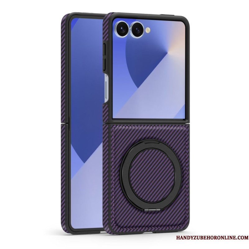 Cover Hoesje Samsung Galaxy Z Flip 7 Telefoonhoesje Magnetische Koolstofvezel