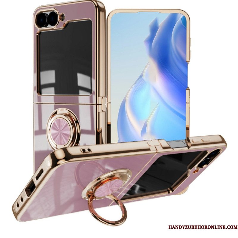 Cover Hoesje Samsung Galaxy Z Flip 7 Telefoonhoesje Premium Design Ringhouder