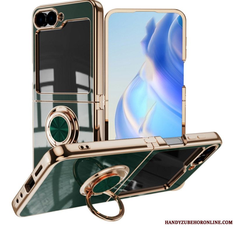 Cover Hoesje Samsung Galaxy Z Flip 7 Telefoonhoesje Premium Design Ringhouder