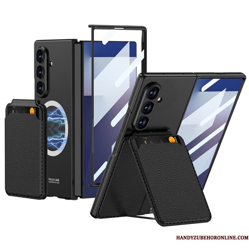 Cover Hoesje Samsung Galaxy Z Fold 7 Telefoonhoesje Afneembare Kaarthouder En Geïntegreerde Standaard