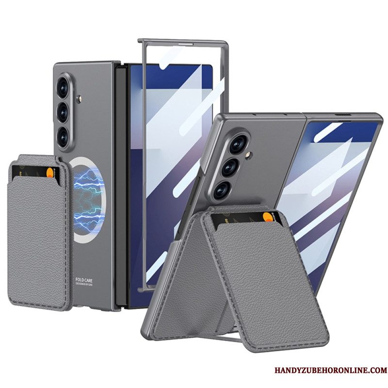 Cover Hoesje Samsung Galaxy Z Fold 7 Telefoonhoesje Afneembare Kaarthouder En Geïntegreerde Standaard