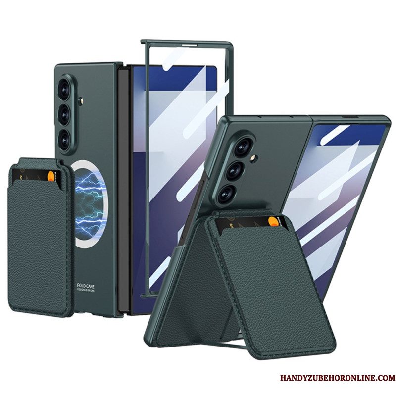 Cover Hoesje Samsung Galaxy Z Fold 7 Telefoonhoesje Afneembare Kaarthouder En Geïntegreerde Standaard