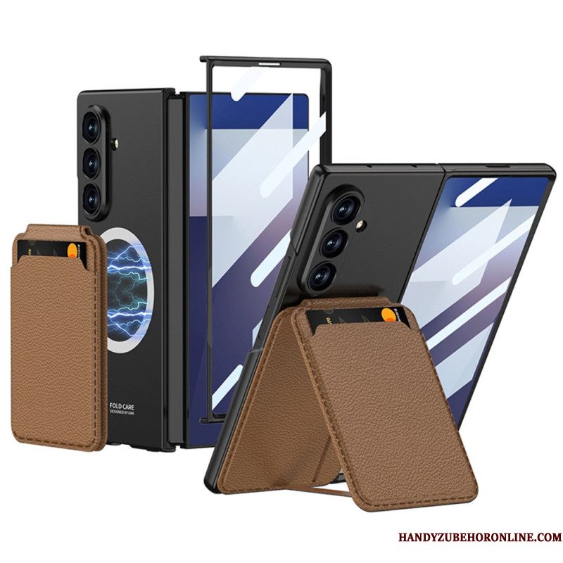 Cover Hoesje Samsung Galaxy Z Fold 7 Telefoonhoesje Afneembare Kaarthouder En Geïntegreerde Standaard
