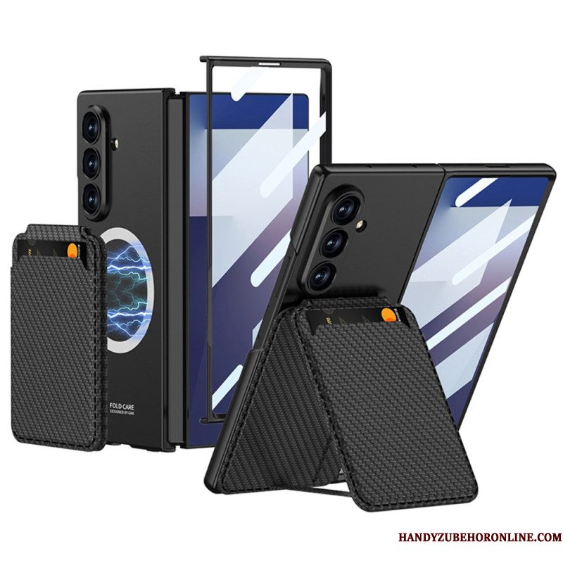 Cover Hoesje Samsung Galaxy Z Fold 7 Telefoonhoesje Afneembare Kaarthouder En Geïntegreerde Standaard