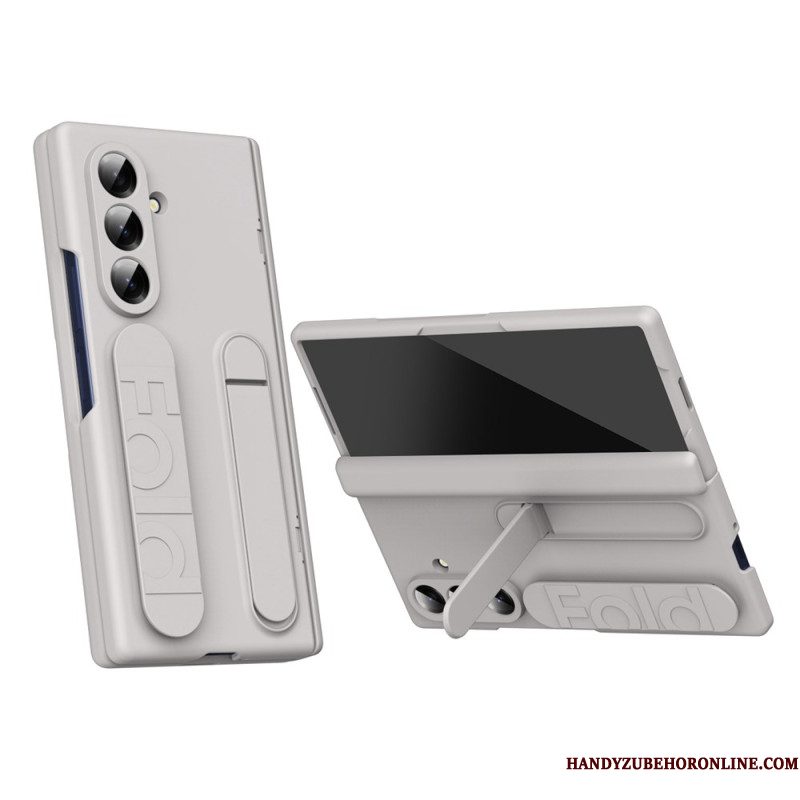 Cover Hoesje Samsung Galaxy Z Fold 7 Telefoonhoesje Handmatige Riem En Gehard Glazen Schermbeschermer Beschermer