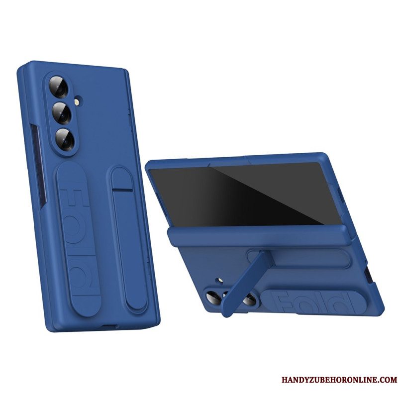 Cover Hoesje Samsung Galaxy Z Fold 7 Telefoonhoesje Handmatige Riem En Gehard Glazen Schermbeschermer Beschermer