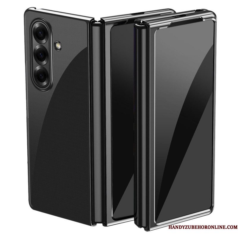 Cover Hoesje Samsung Galaxy Z Fold 7 Telefoonhoesje Rand Met Metaallook