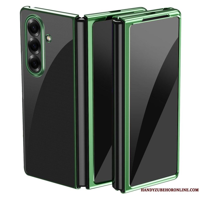 Cover Hoesje Samsung Galaxy Z Fold 7 Telefoonhoesje Rand Met Metaallook