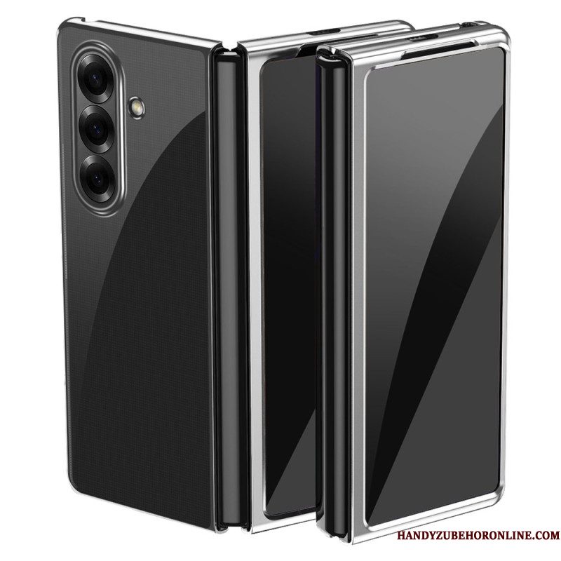 Cover Hoesje Samsung Galaxy Z Fold 7 Telefoonhoesje Rand Met Metaallook