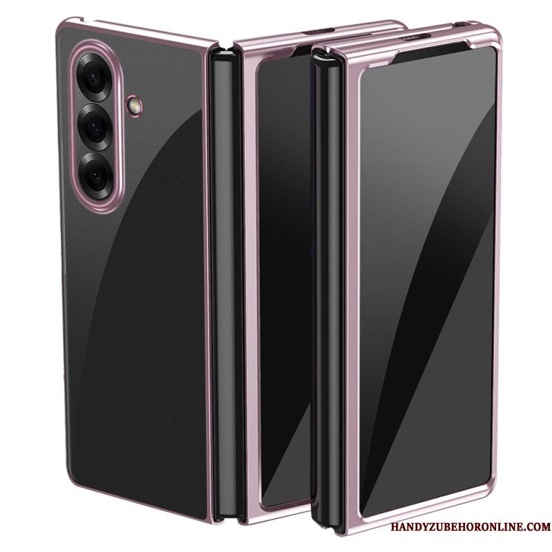 Cover Hoesje Samsung Galaxy Z Fold 7 Telefoonhoesje Rand Met Metaallook