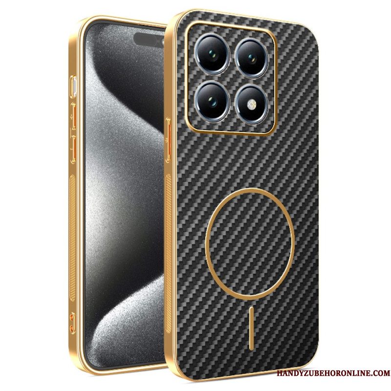 Cover Hoesje Xiaomi 15t Telefoonhoesje Koolstofvezeltextuur