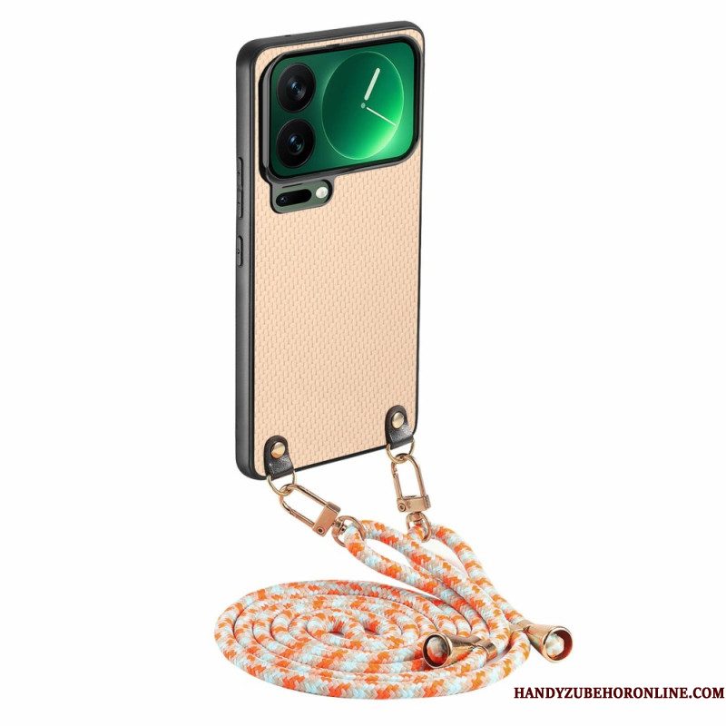 Cover Hoesje Xiaomi 17 Pro Max Telefoonhoesje Koolstofvezeltextuur