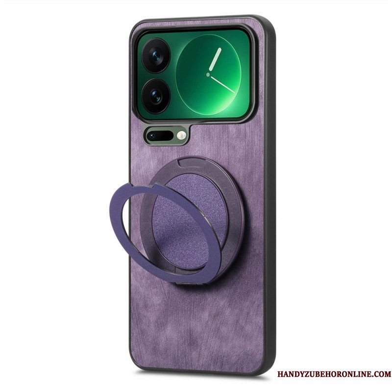 Cover Hoesje Xiaomi 17 Pro Telefoonhoesje Draaibare Standaard Retro Ledertextuur