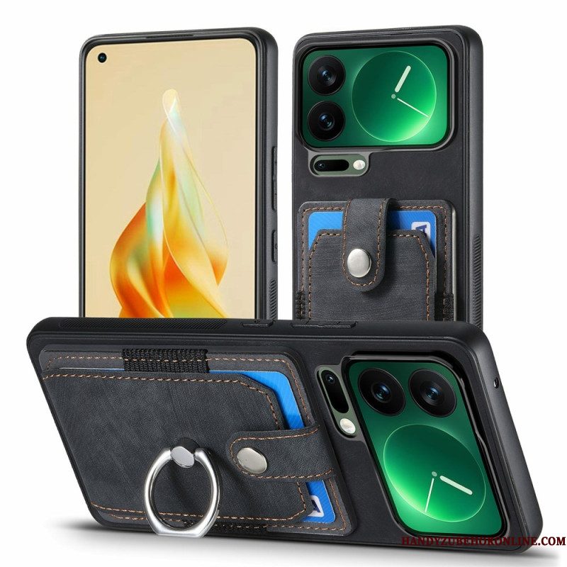 Cover Hoesje Xiaomi 17 Pro Telefoonhoesje Standaard En Kaarthouder Met Lederlook