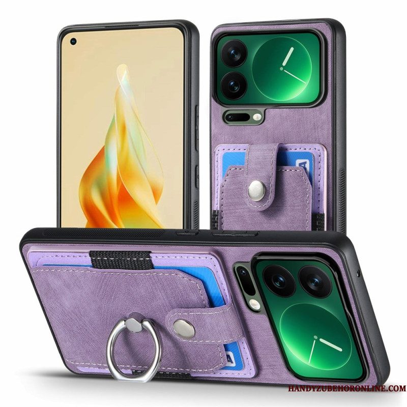 Cover Hoesje Xiaomi 17 Pro Telefoonhoesje Standaard En Kaarthouder Met Lederlook