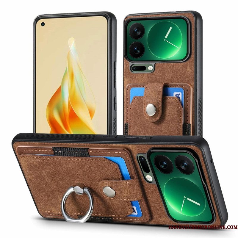 Cover Hoesje Xiaomi 17 Pro Telefoonhoesje Standaard En Kaarthouder Met Lederlook