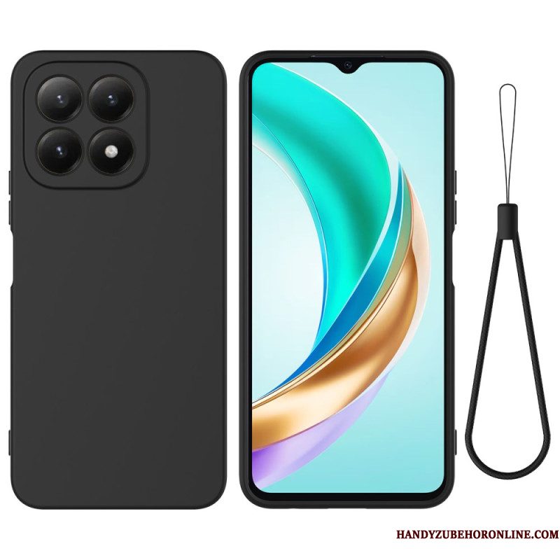 Cover Hoesje Xiaomi 17 Telefoonhoesje Vloeibare Siliconen Met Bandje