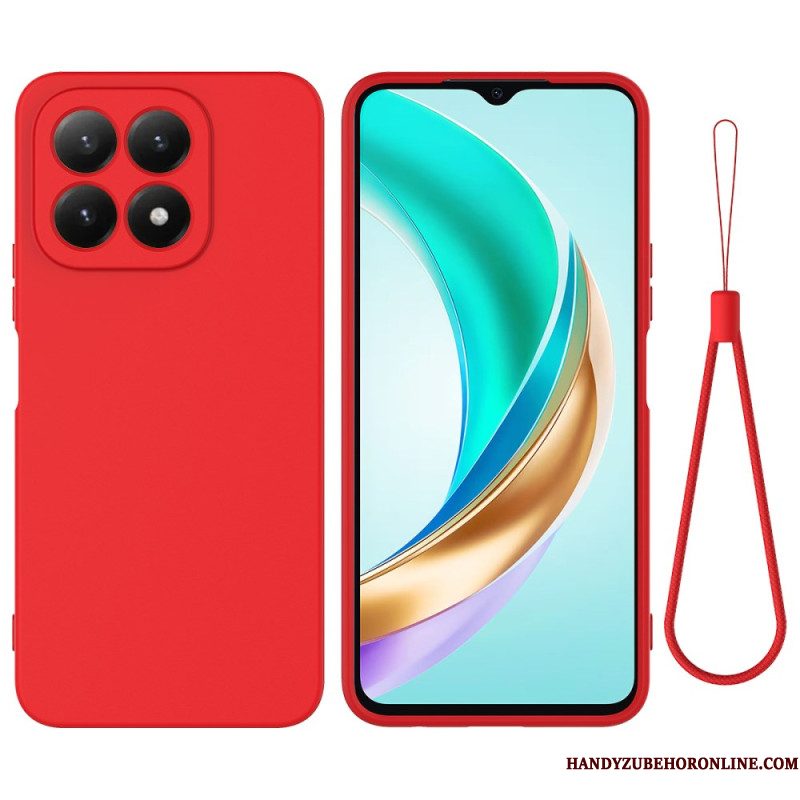 Cover Hoesje Xiaomi 17 Telefoonhoesje Vloeibare Siliconen Met Bandje