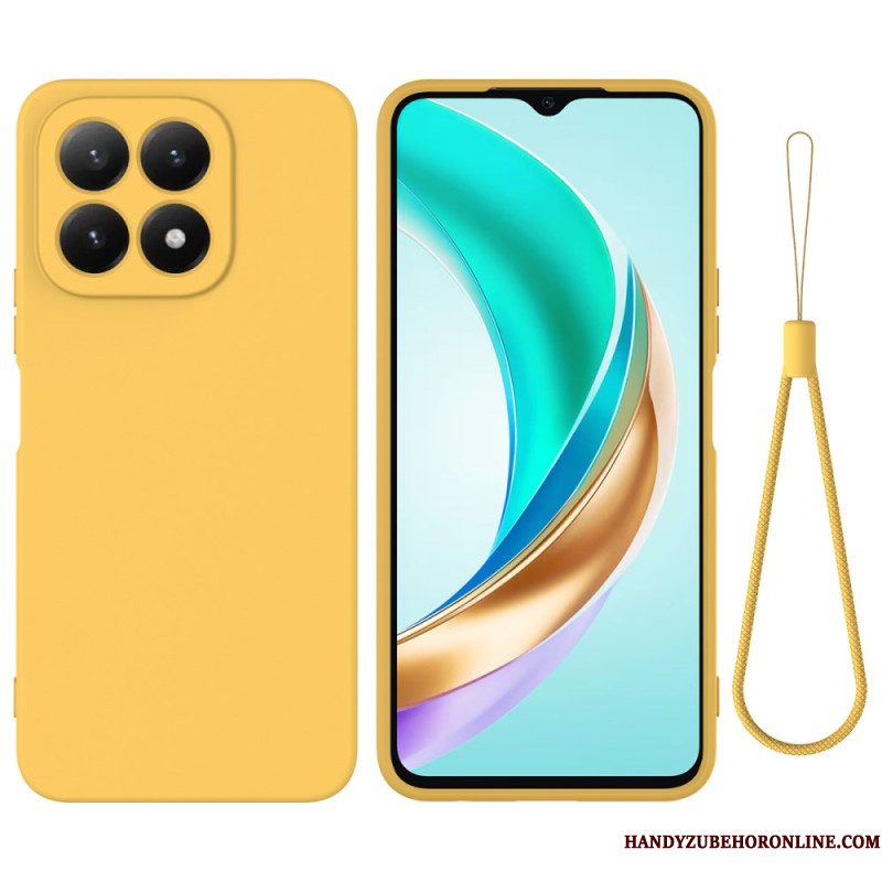 Cover Hoesje Xiaomi 17 Telefoonhoesje Vloeibare Siliconen Met Bandje