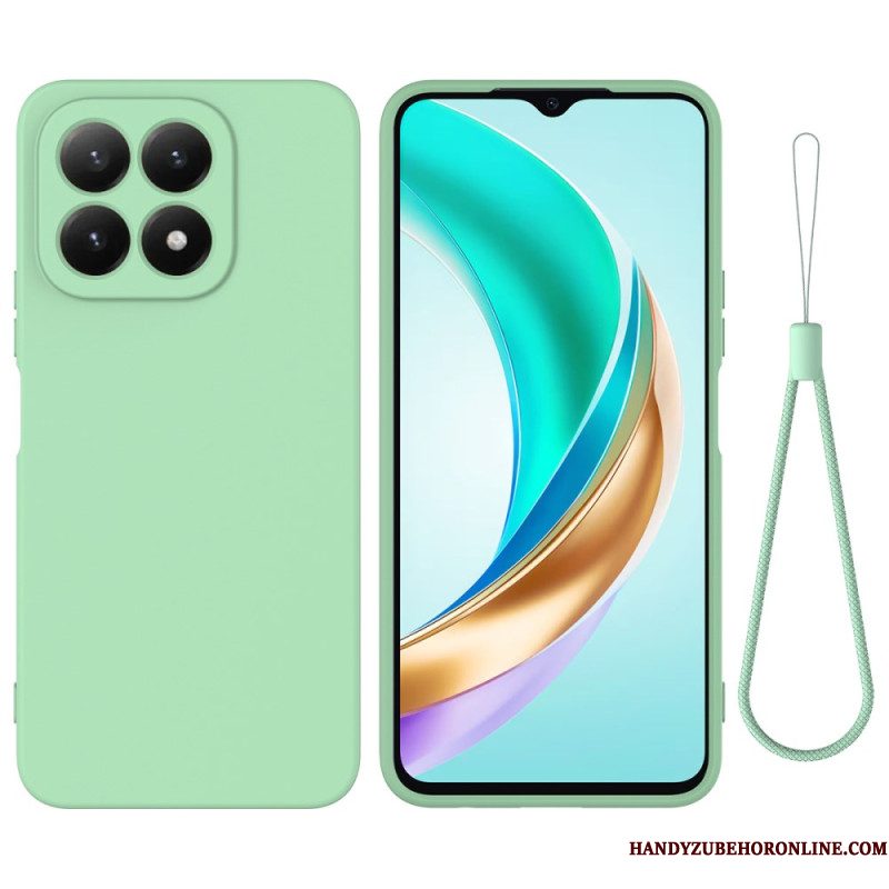 Cover Hoesje Xiaomi 17 Telefoonhoesje Vloeibare Siliconen Met Bandje